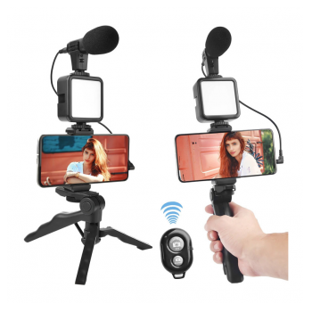 stativ tripod za mobilni sa blicem i mikrofonom ay-49 crni-video-set-ay-49-crni-172771-228384-153352.png