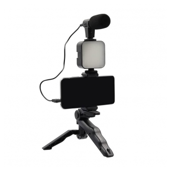 stativ tripod za mobilni sa blicem i mikrofonom ay-49 crni-video-set-ay-49-crni-172771-228388-153352.png