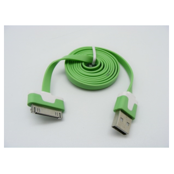usb kabel iphone 4 flat zeleni 2m.-data-kabel-iphone-flat-2m-green-58121.png